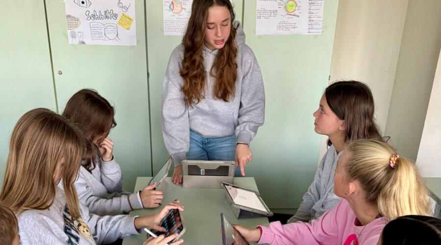 Digital unterwegs: Erster Workshop zur digitalen Heftführung in Jahrgang 7