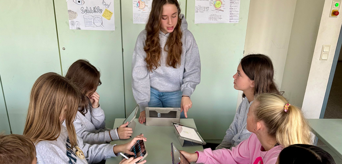Digital unterwegs: Erster Workshop zur digitalen Heftführung in Jahrgang 7